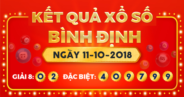 Kết quả xổ số Bình Định ngày 11/10/2018