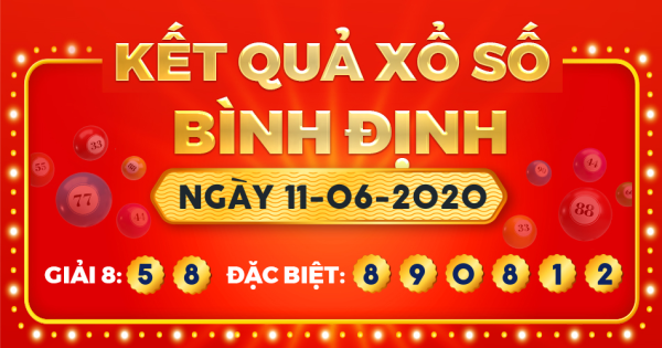 Kết quả xổ số Bình Định ngày 11/6/2020