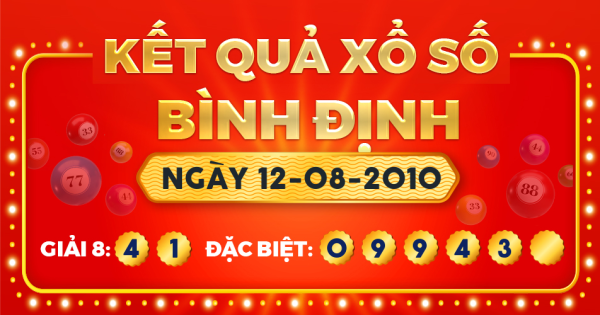 Kết quả xổ số Bình Định ngày 12/8/2010