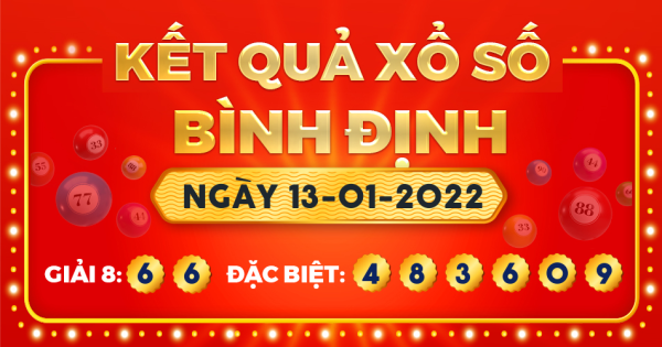 Kết quả xổ số Bình Định ngày 13/1/2022