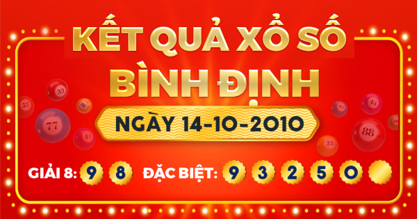 Kết quả xổ số Bình Định ngày 14/10/2010