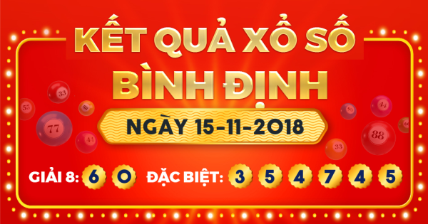 Kết quả xổ số Bình Định ngày 15/11/2018