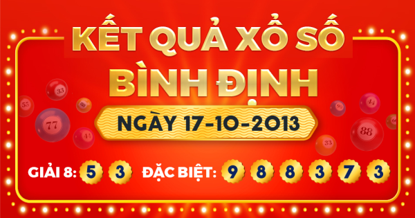 Kết quả xổ số Bình Định ngày 17/10/2013
