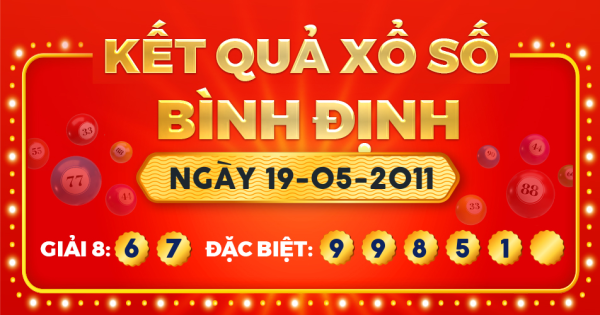 Kết quả xổ số Bình Định ngày 19/5/2011