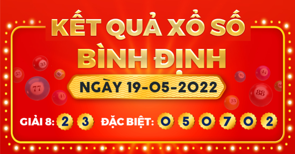 Kết quả xổ số Bình Định ngày 19/5/2022