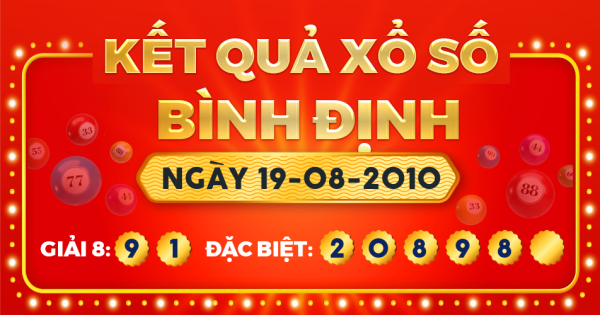 Kết quả xổ số Bình Định ngày 19/8/2010
