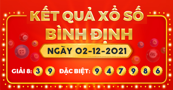 Kết quả xổ số Bình Định ngày 2/12/2021