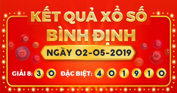 Kết quả xổ số Bình Định ngày 2/5/2019