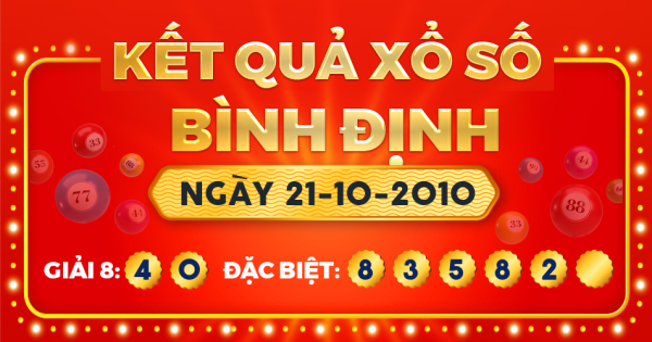 Kết quả xổ số Bình Định ngày 21/10/2010