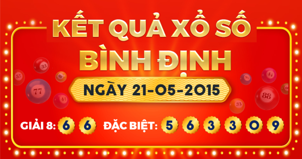 Kết quả xổ số Bình Định ngày 21/5/2015