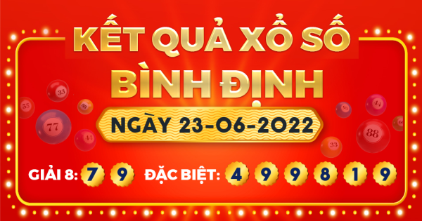 Kết quả xổ số Bình Định ngày 23/6/2022