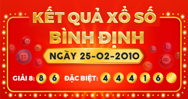 Kết quả xổ số Bình Định ngày 25/2/2010