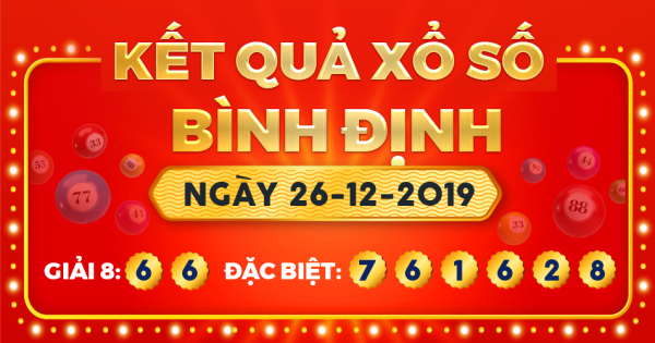 Kết quả xổ số Bình Định ngày 26/12/2019