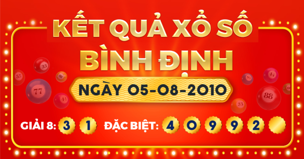 Kết quả xổ số Bình Định ngày 5/8/2010