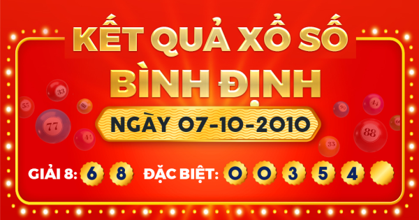 Kết quả xổ số Bình Định ngày 7/10/2010